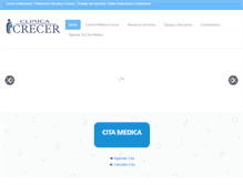 Tablet Screenshot of clinicacrecer.com